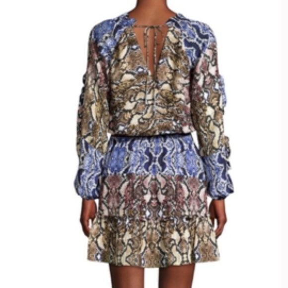 NWT PARKER Gladis Snake Skin Print Silk Dress, Sz S - Picture 2 of 6